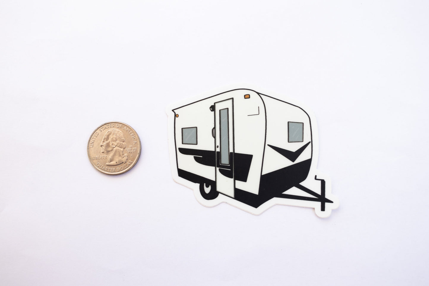 1960's Cardinal Travel Trailer Sticker - Black