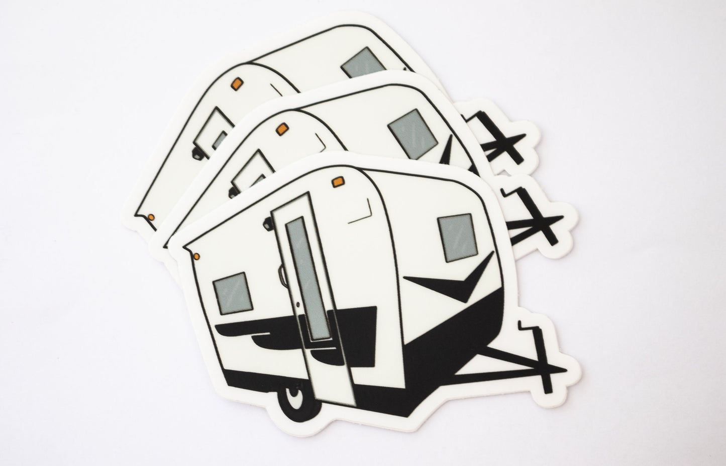 1960's Cardinal Travel Trailer Sticker - Black