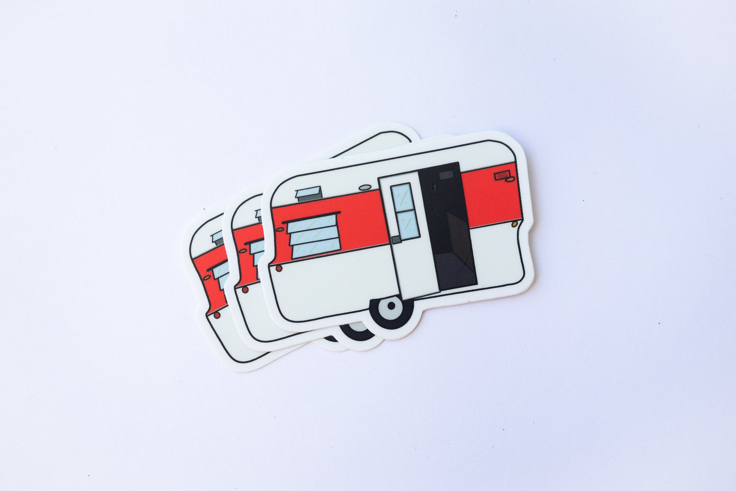 Vintage Trailer Sticker - 1964 Red Nomad Travel Trailer
