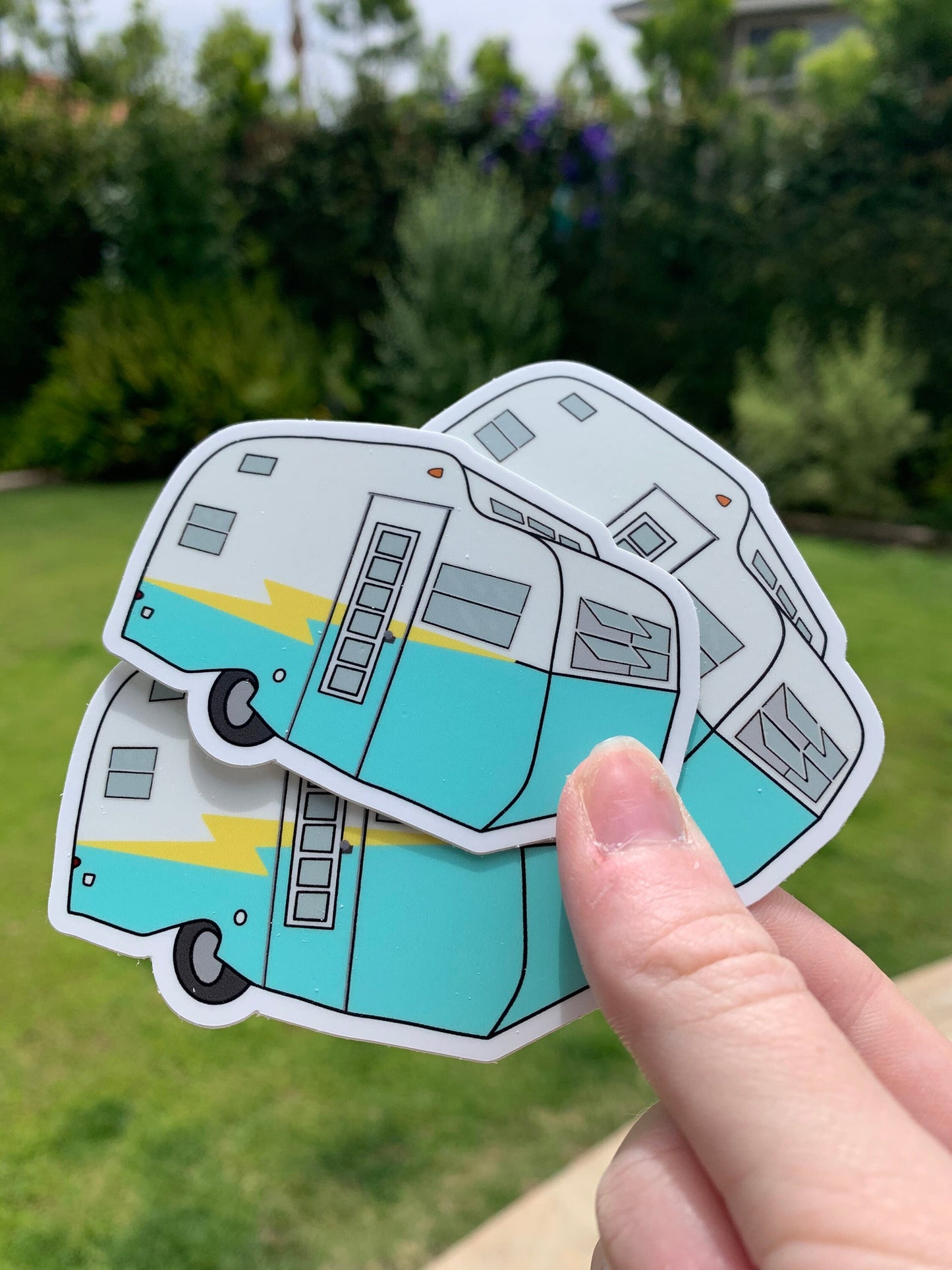 1960's Serro Scotty Travel Trailer Sticker - Blue/Yellow