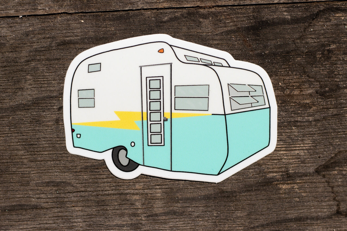 1960's Serro Scotty Travel Trailer Sticker - Blue/Yellow