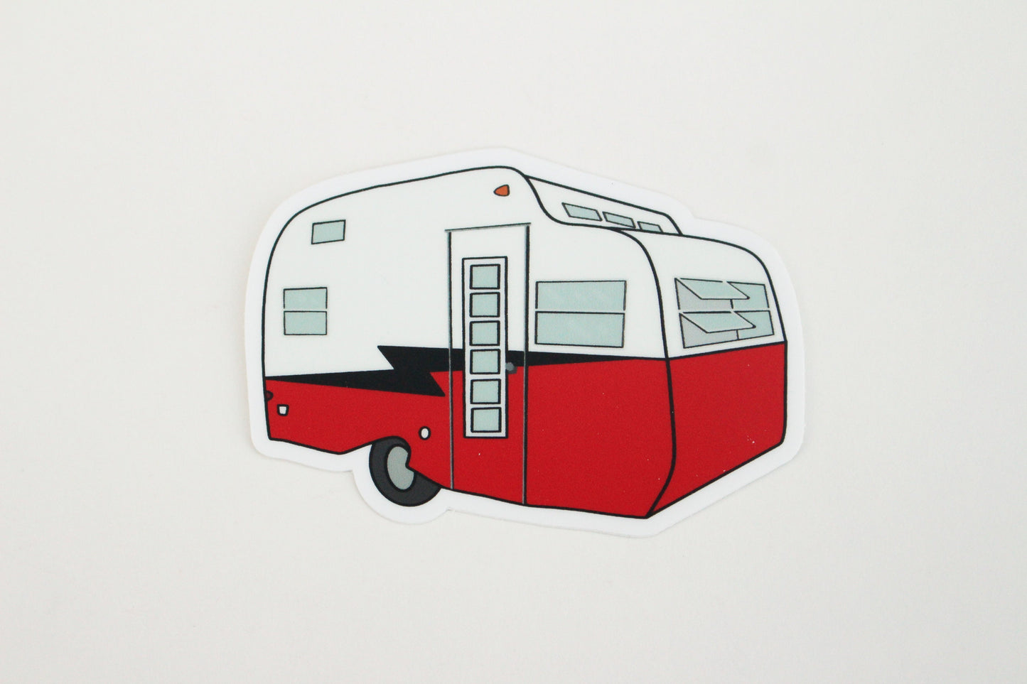 1960's Serro Scotty Travel Trailer Sticker - Red/Black