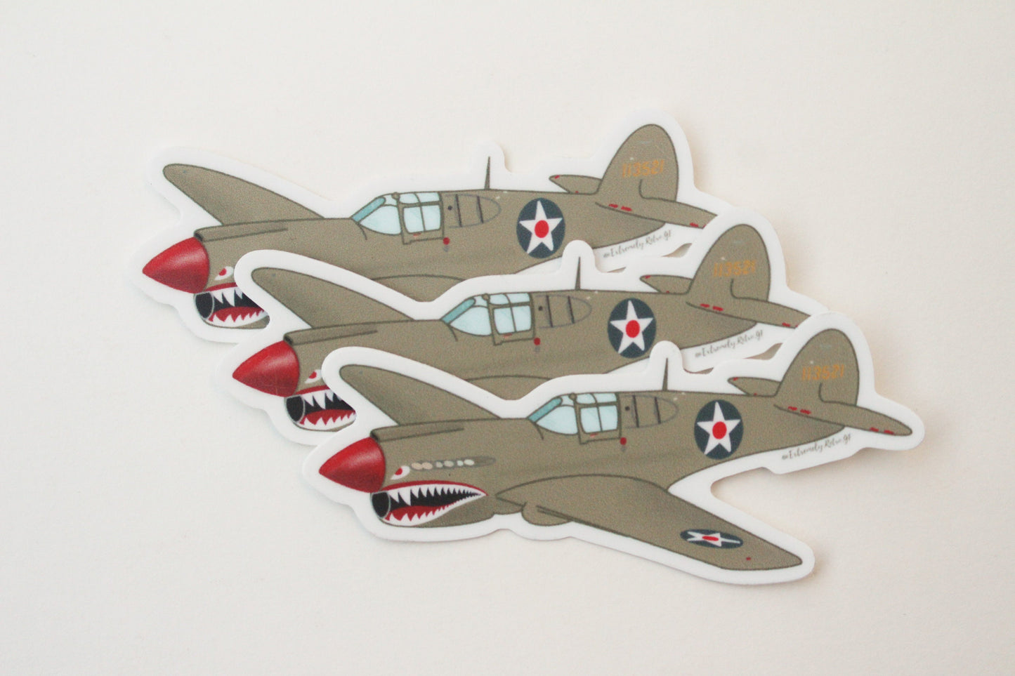 WWII P40 Warhawk Flying Tigers Sticker/Magnet