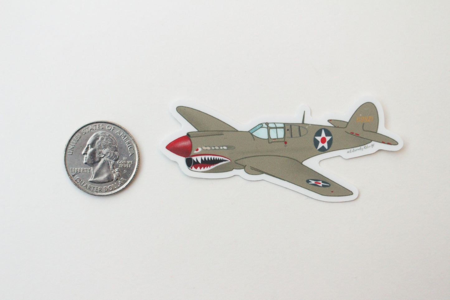 WWII P40 Warhawk Flying Tigers Sticker/Magnet