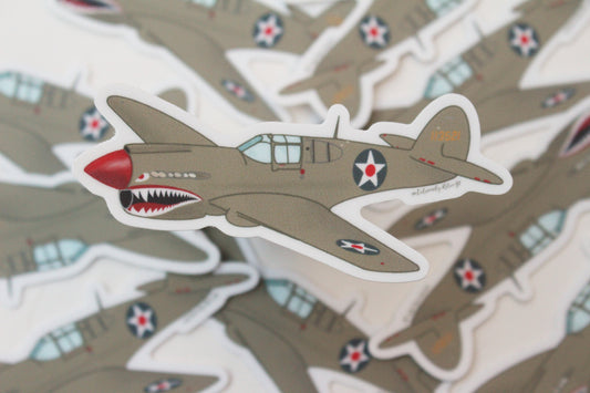 WWII P40 Warhawk Flying Tigers Sticker/Magnet