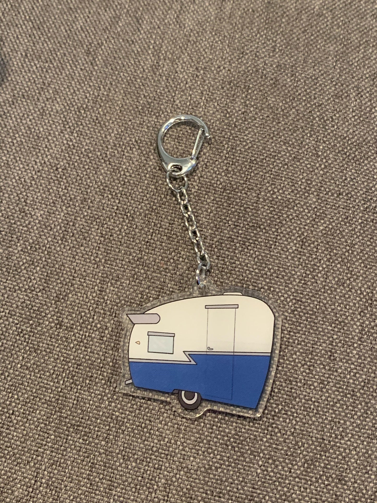 1960's Navy Blue Vintage Shasta Acrylic Keychain
