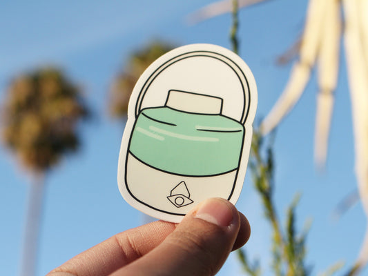 Vintage Coleman Water Jug Sticker - Light Mint Green