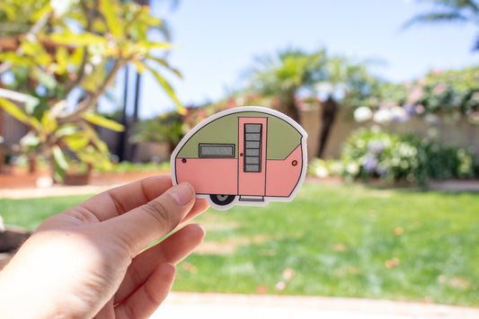 1966 Little Gem Bug Vintage Travel Trailer Sticker