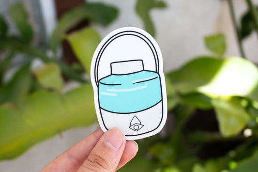 Vintage Coleman Water Jug Sticker / Magnet - Turquoise Blue