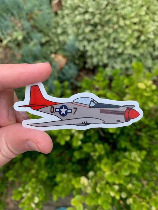 WWII P-51 Fighter Plane Sticker / Magnet