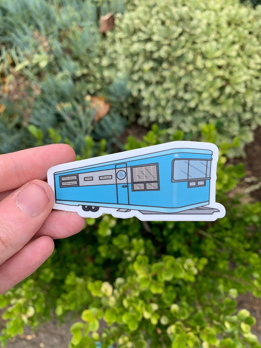 Vintage Trailer Sticker - 1950's Blue Royal Spartan Mansion
