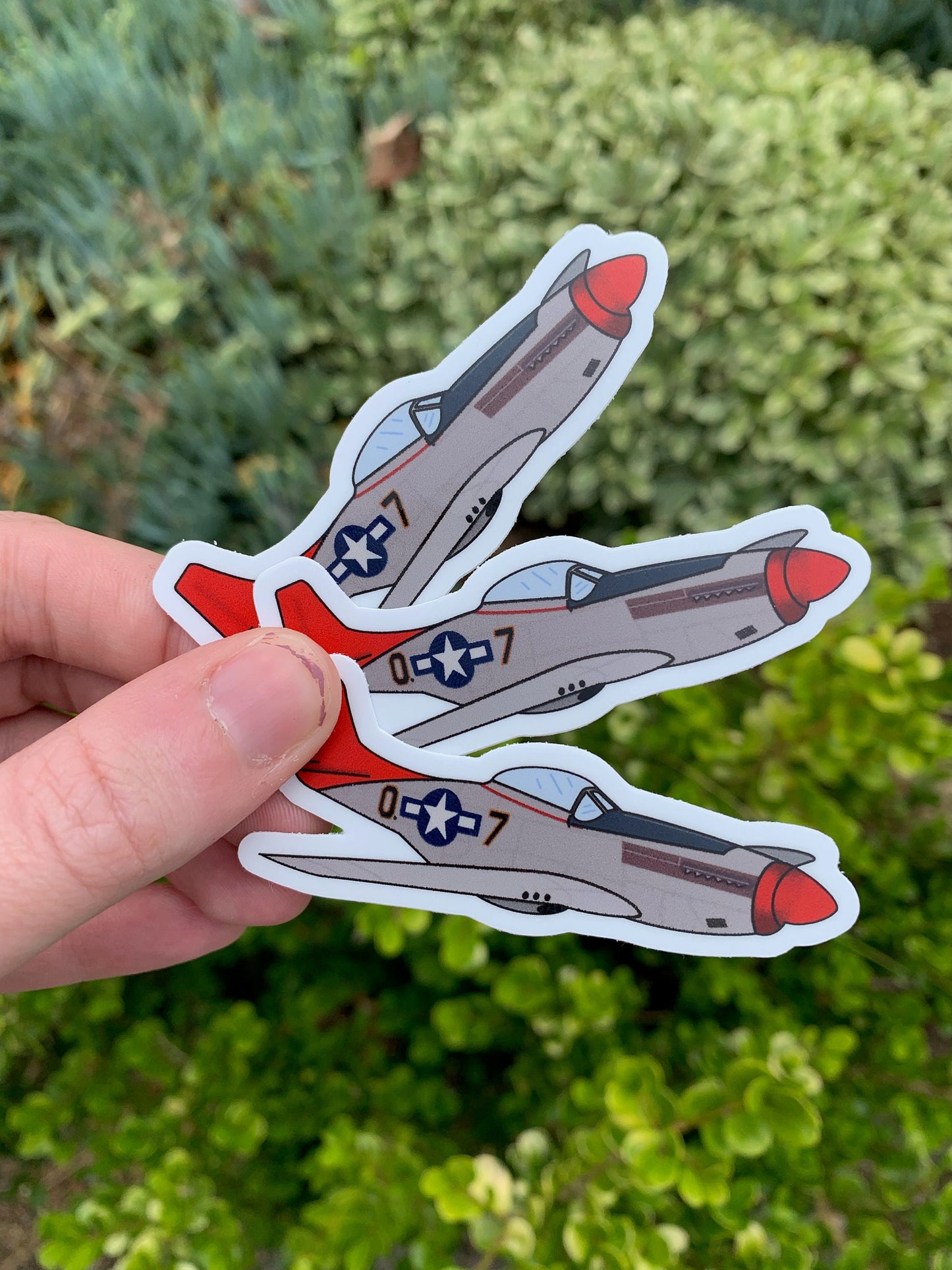 WWII P-51 Fighter Plane Sticker / Magnet