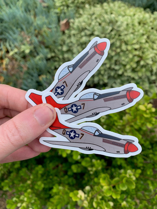 WWII P-51 Fighter Plane Sticker / Magnet