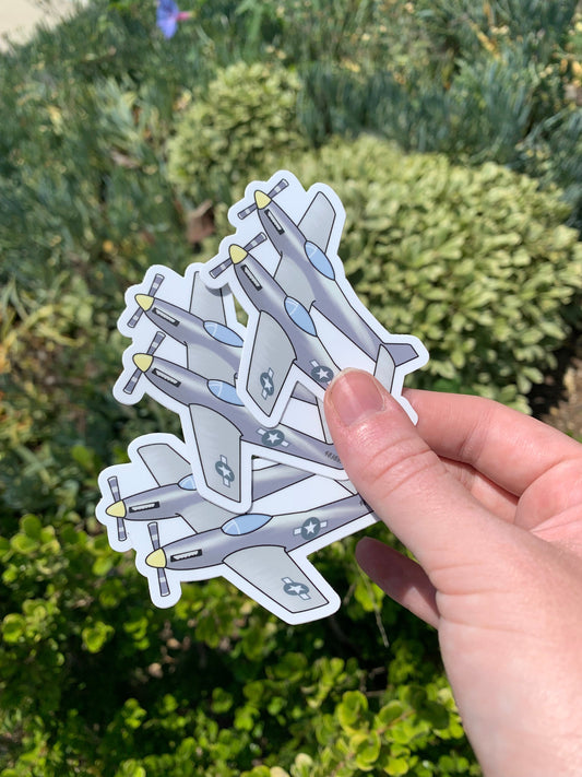 WWII North American XP-82 Twin Mustang Sticker / Magnet