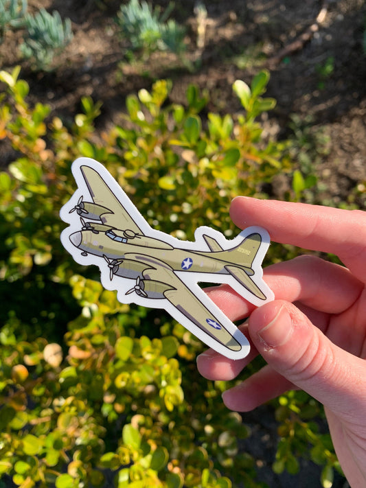 WWII B-17 Bomber Airplane Sticker / Magnet