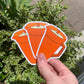 Vintage Orange Tupperware Servalier Pitcher Sticker/Magnet
