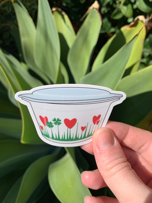 Lucky in Love Vintage Pyrex Sticker/Magnet