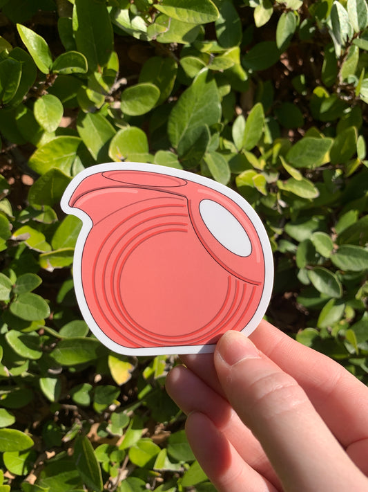 Fiestaware Pink Pitcher Sticker and Magnet