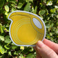 Fiestaware Yellow Pitcher Sticker and Magnet