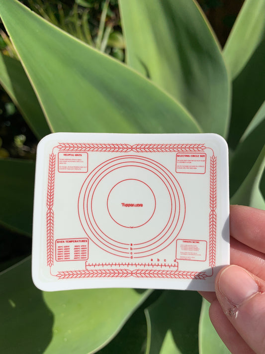 Vintage Tupperware Pastry Mat Sticker/Magnet