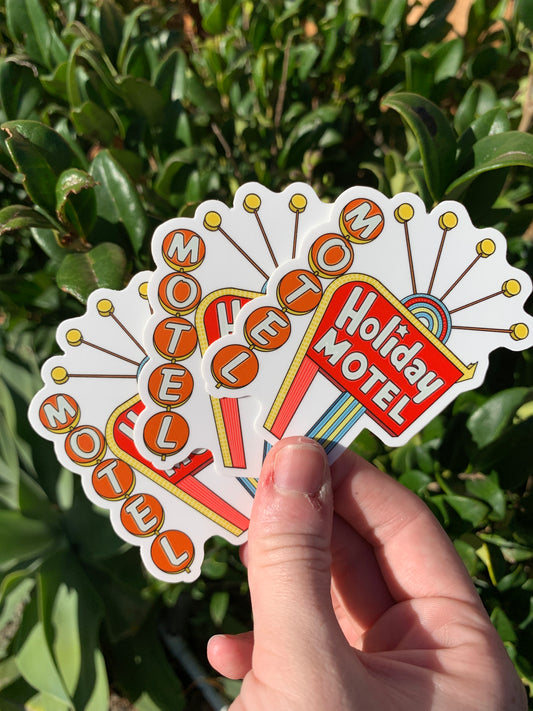 Neon Motel Sign Sticker/Magnet