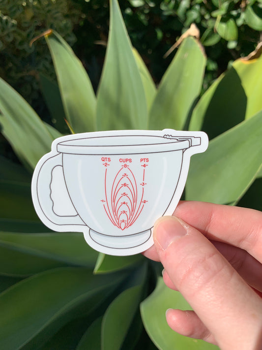 Vintage Tupperware Mix and Store Measuring Cup Sticker/Magnet
