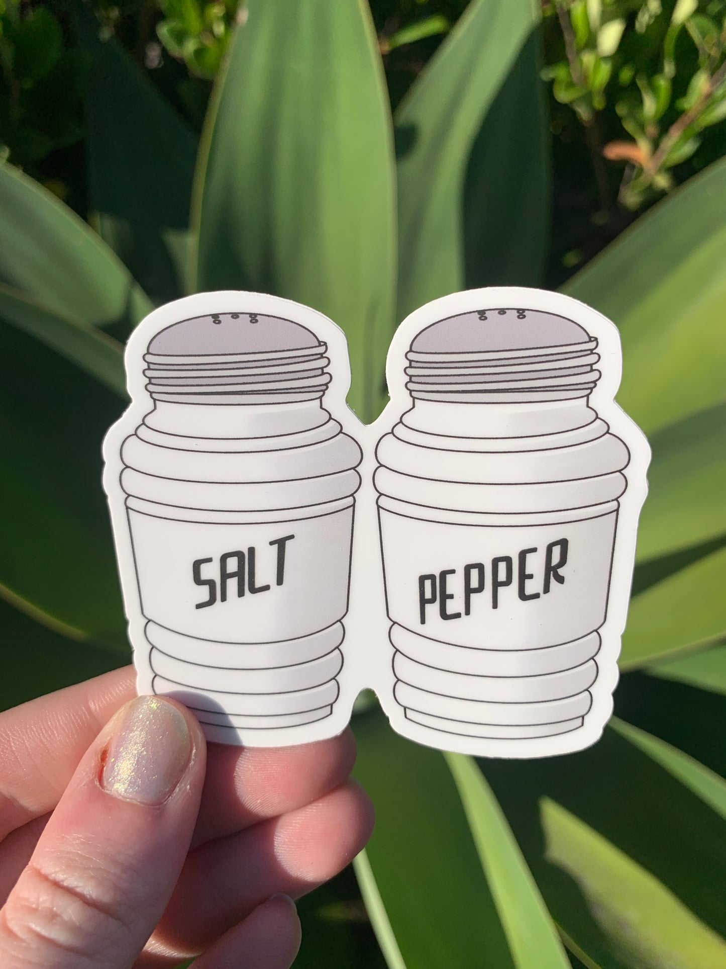 Vintage Salt and Pepper Set Sticker/Magnet