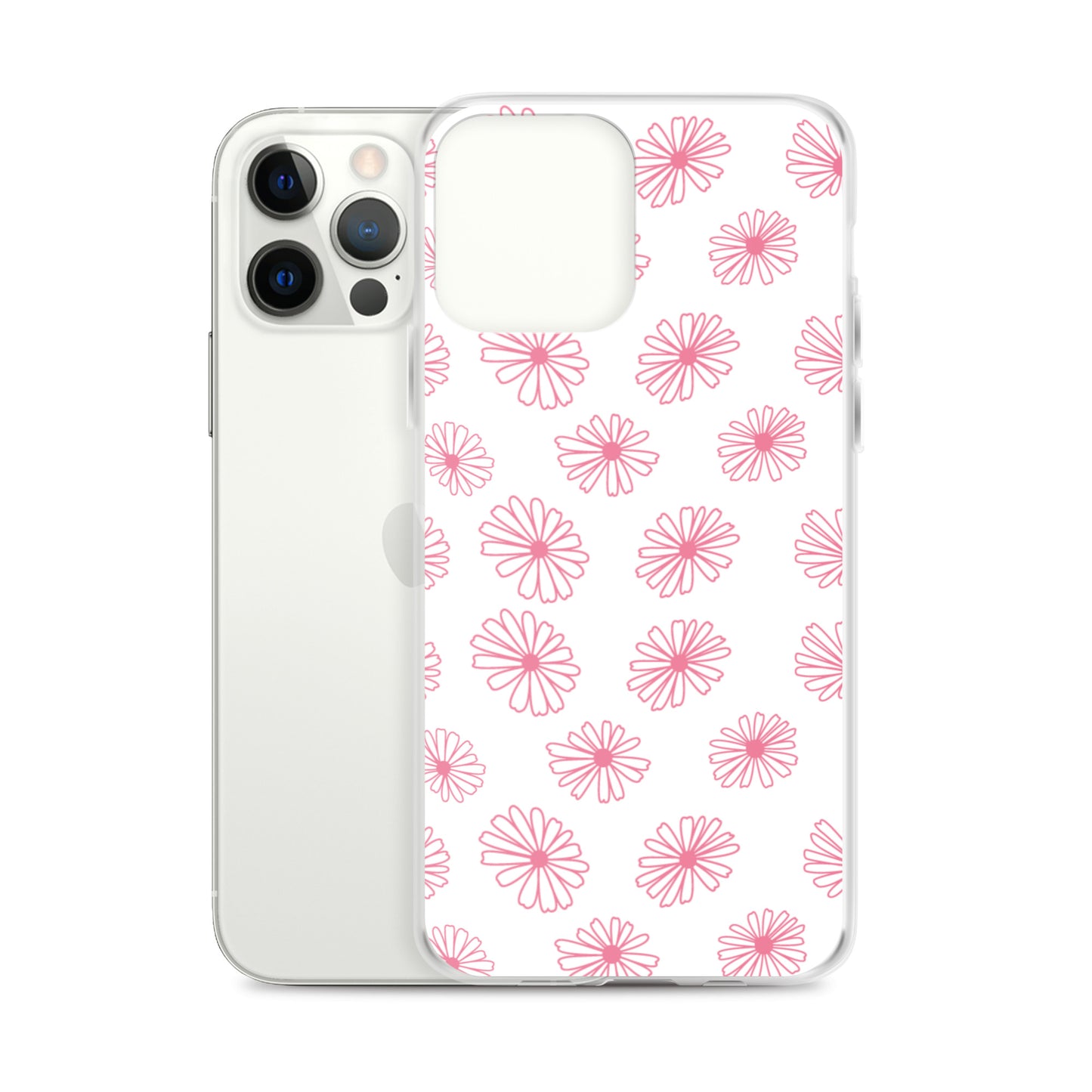 Vintage Pyrex Pink Daisy Clear Case for iPhone®