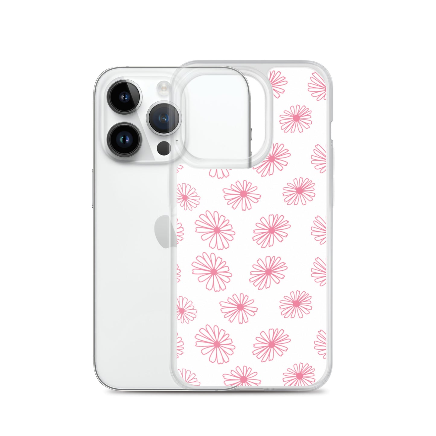 Vintage Pyrex Pink Daisy Clear Case for iPhone®