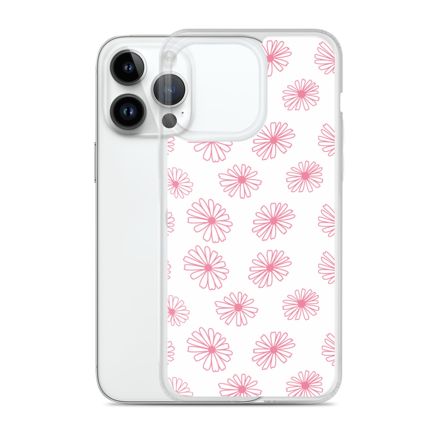 Vintage Pyrex Pink Daisy Clear Case for iPhone®