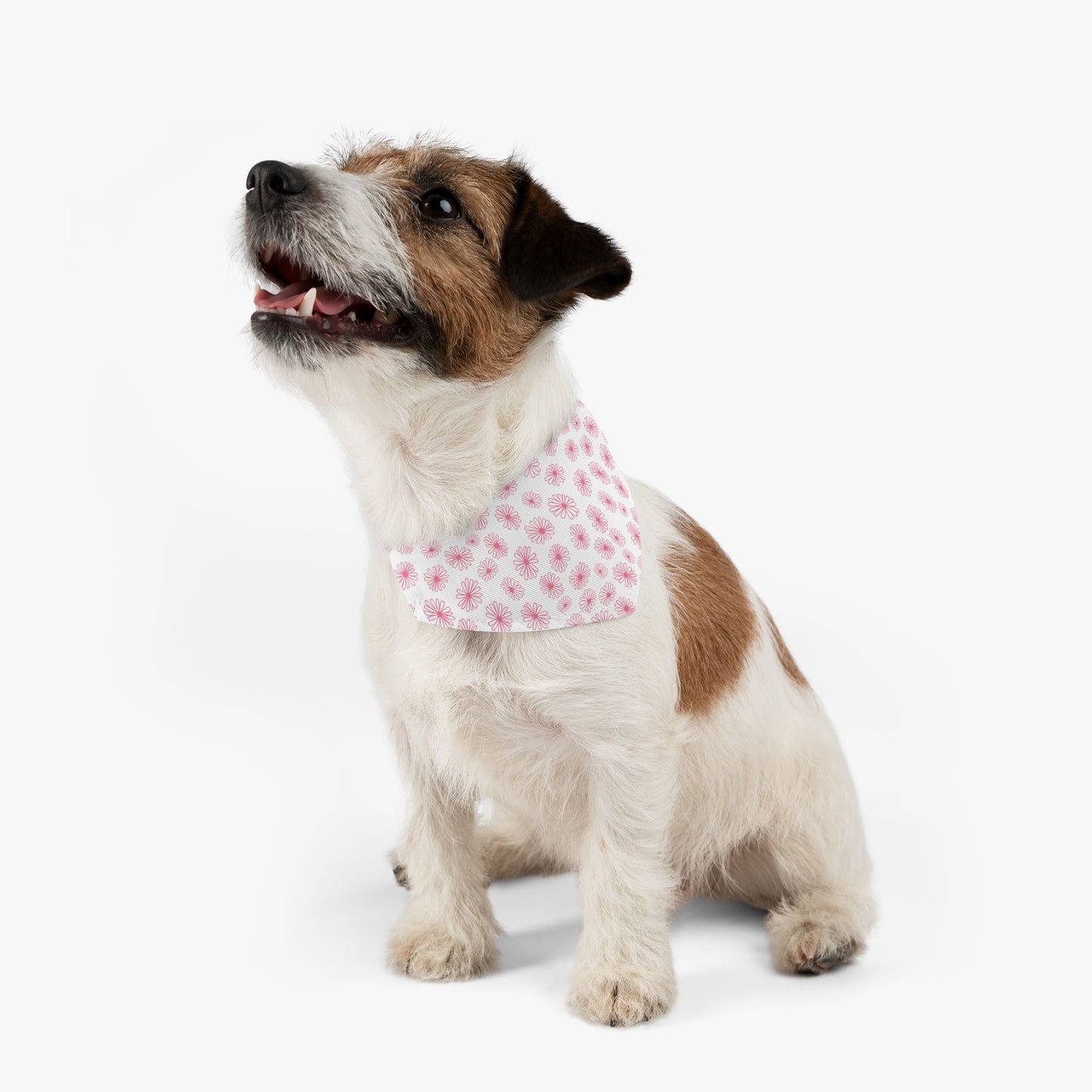 Vintage Pyrex Pink Daisy Pet Bandana Collar
