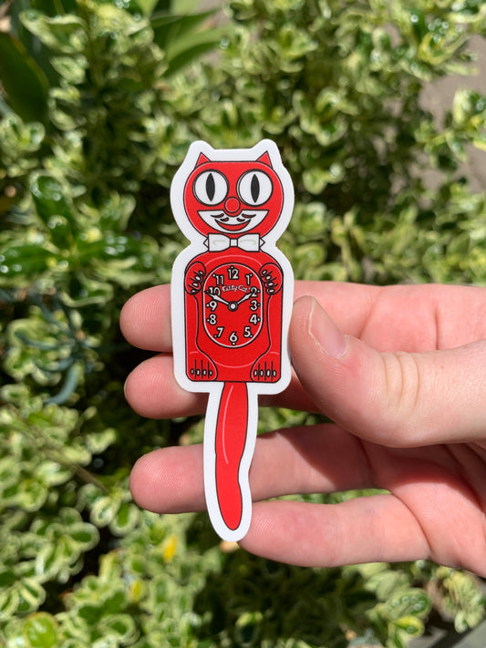 Kit-Cat Klock Sticker/Magnet - Red
