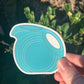 Fiestaware Turquoise Pitcher Sticker and Magnet