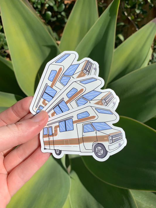 1985 Lazy Daze RV Magnet in Brown and White