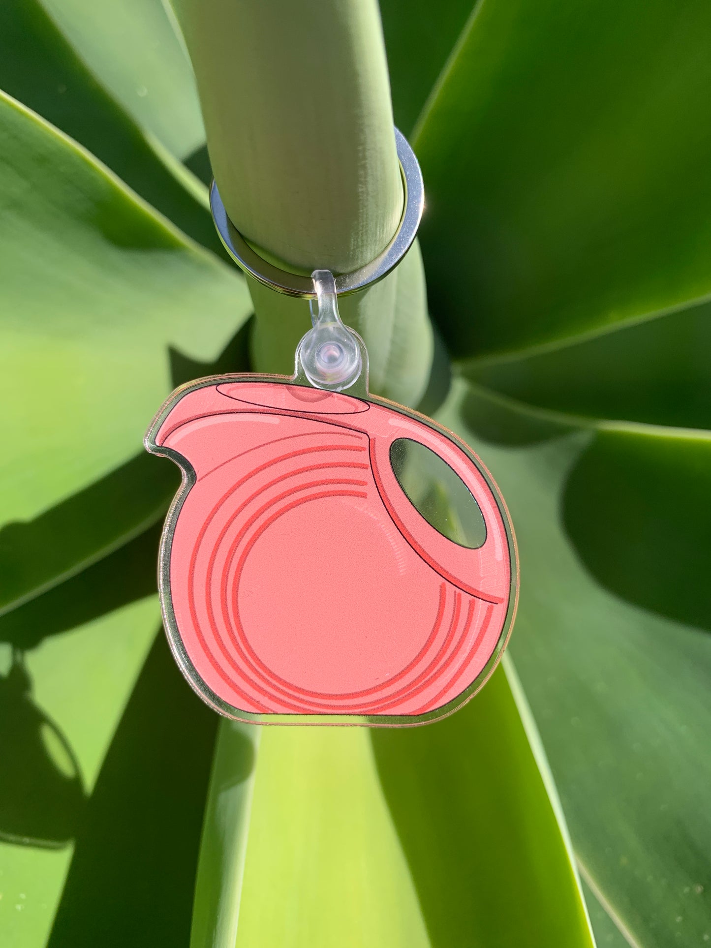 Fiestaware Pink Pitcher Keychain