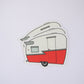 1960's Shasta Travel Trailer Sticker/Magnet - Cherry Red
