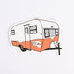 1960's Aljoa Travel Trailer Sticker - Creamsicle Orange