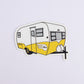 1960's Aljoa Travel Trailer Sticker - Sunshine Yellow
