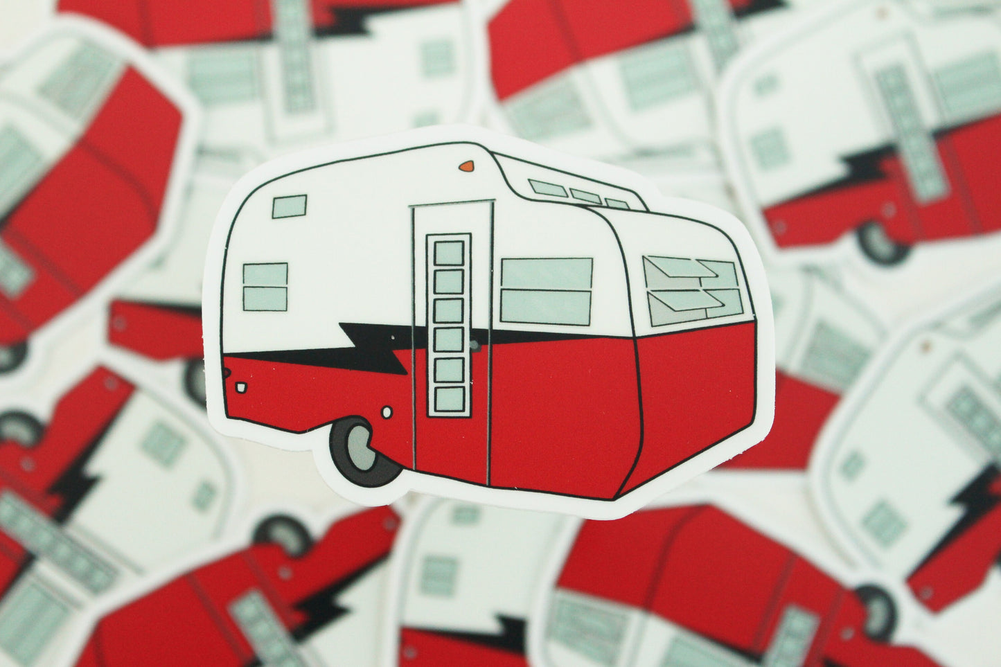 1960's Serro Scotty Travel Trailer Sticker - Red/Black