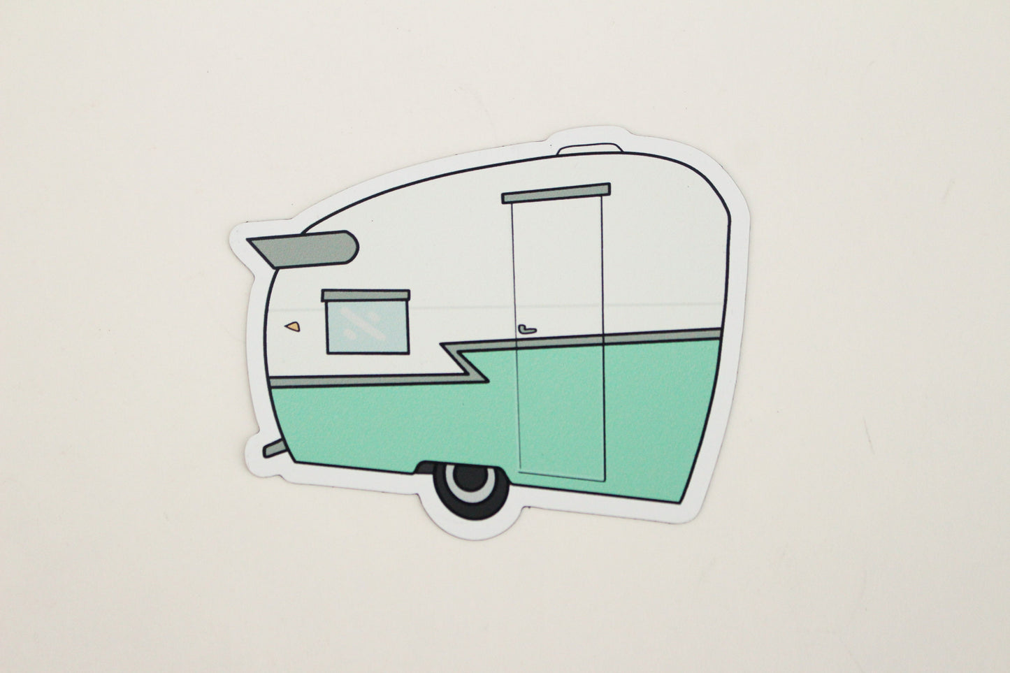 1960's Shasta Travel Trailer Sticker/Magnet - Mint Green