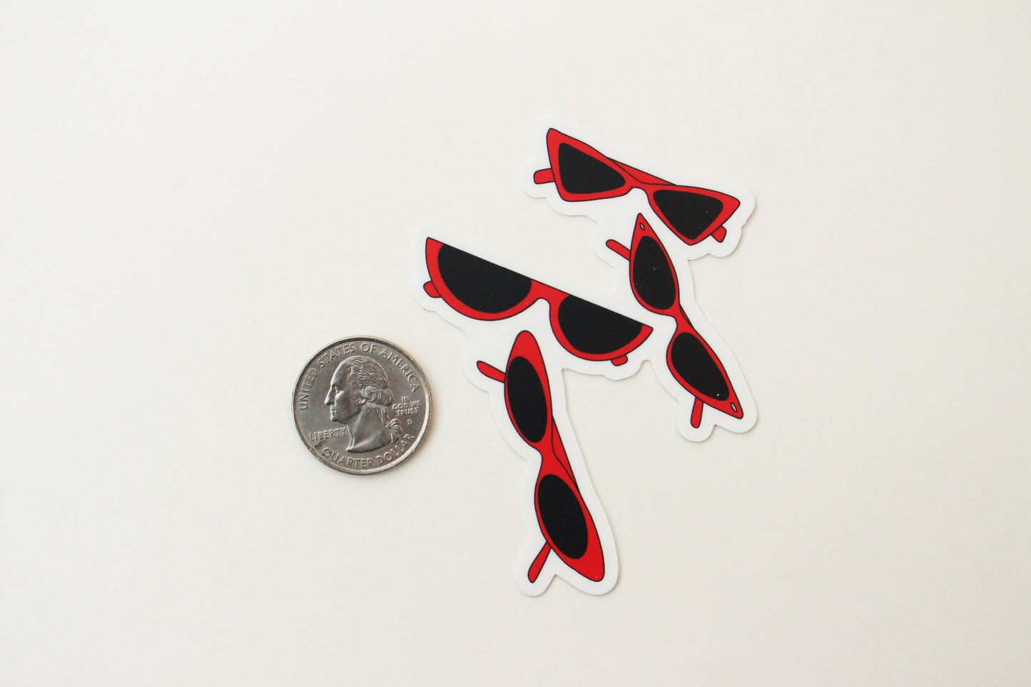 Vintage Sunglasses Stickers - Vinyl Sticker Cat Eye Style