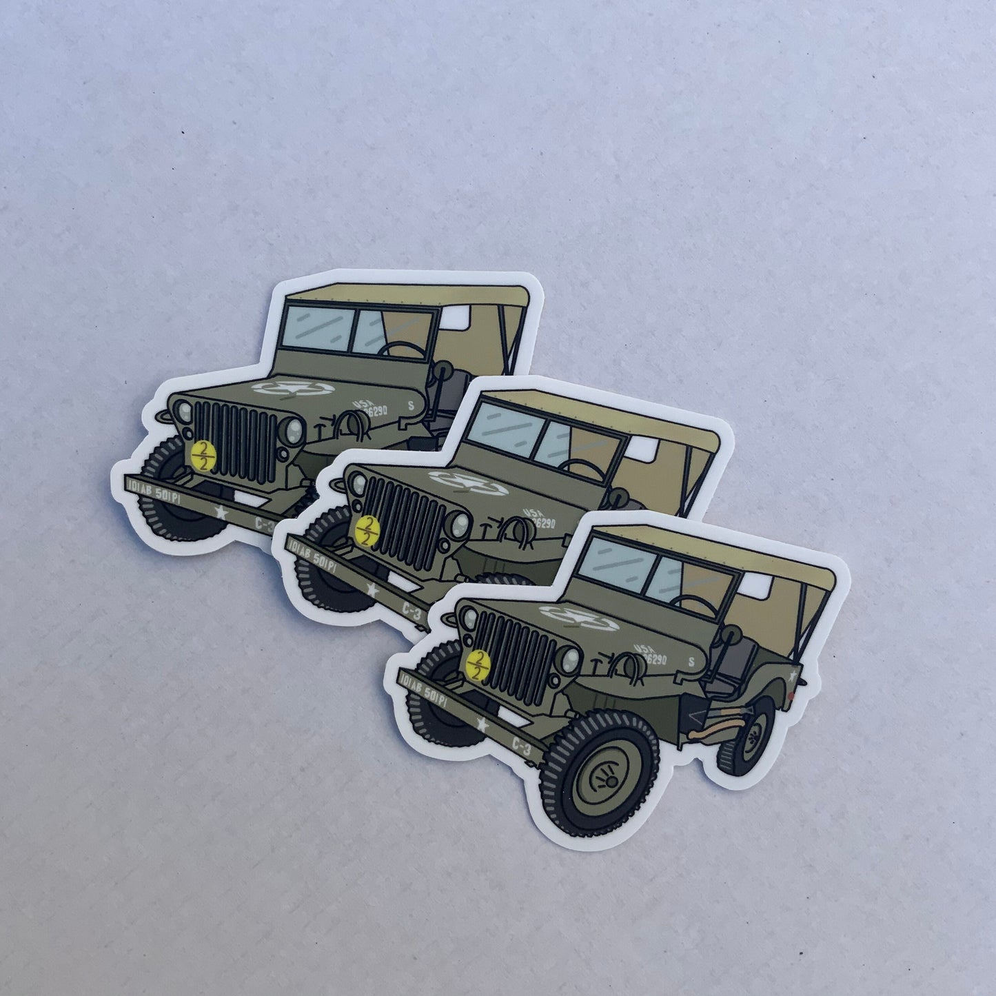 WWII 1943 Ford GPW Vintage Jeep Sticker/Magnet