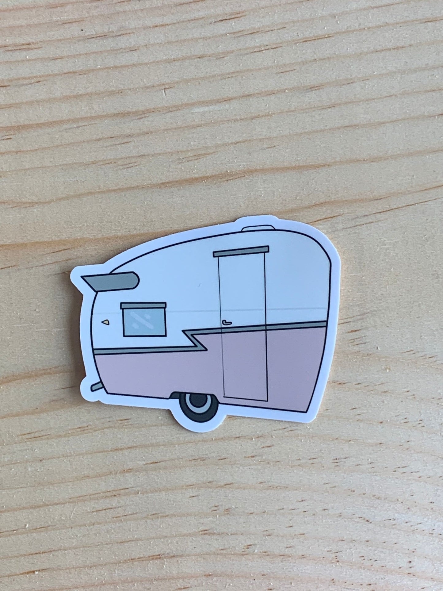 1960's Shasta Travel Trailer Sticker - Blush Pink