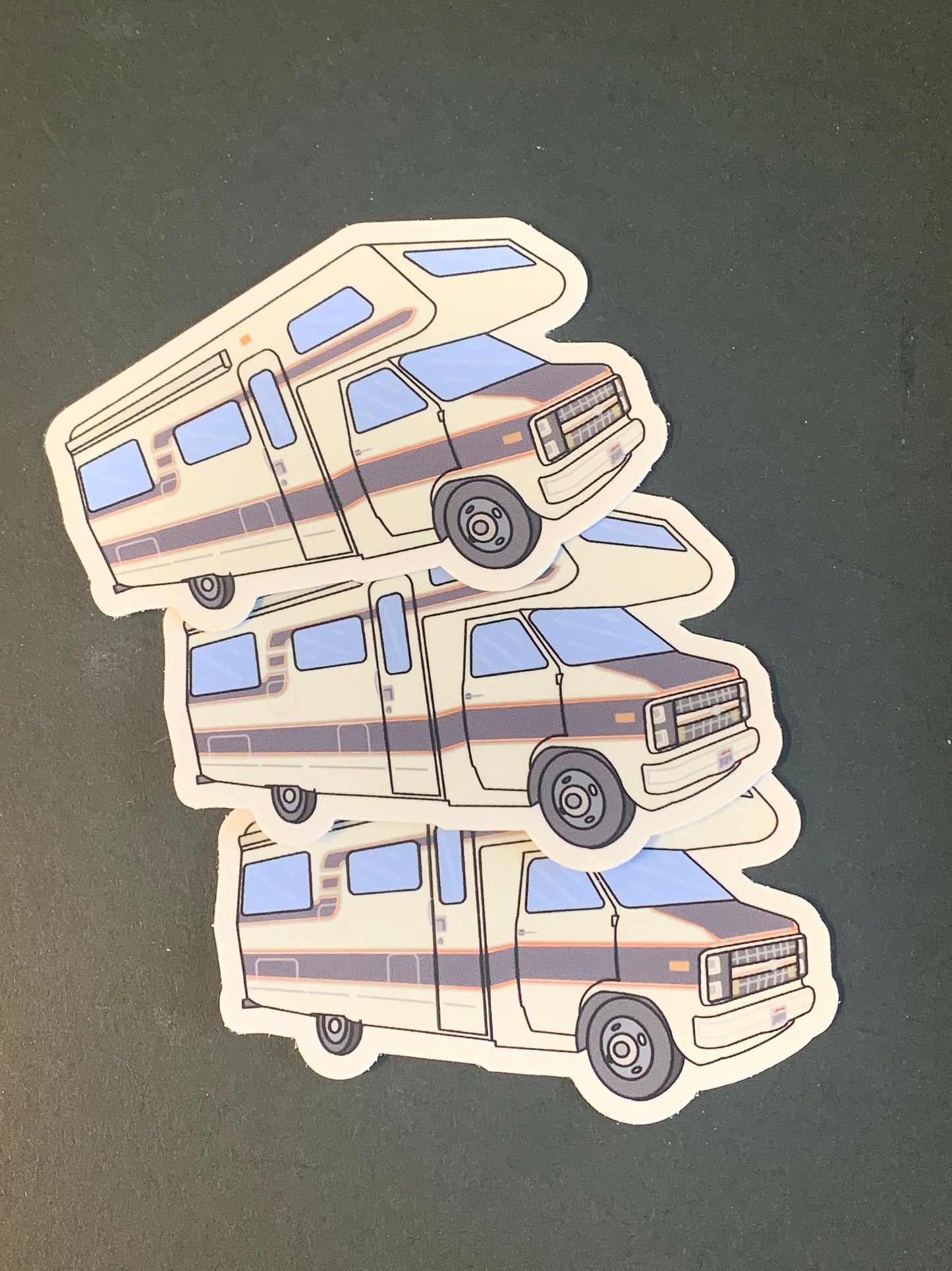 Vintage RV Sticker - 1985 Lazy Daze RV Sticker in Grey and White