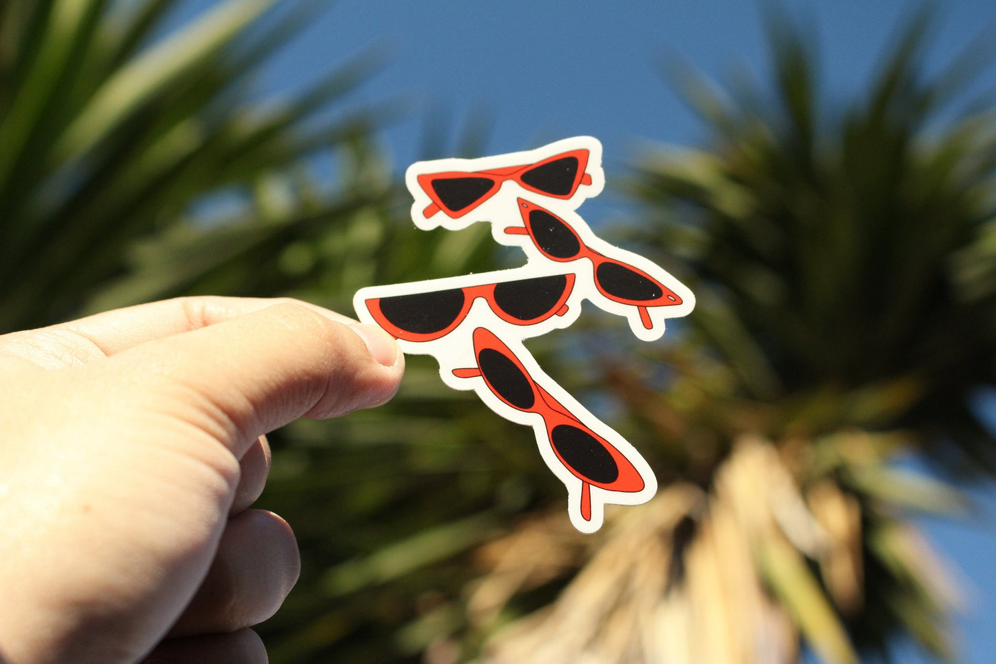 Vintage Sunglasses Stickers - Vinyl Sticker Cat Eye Style