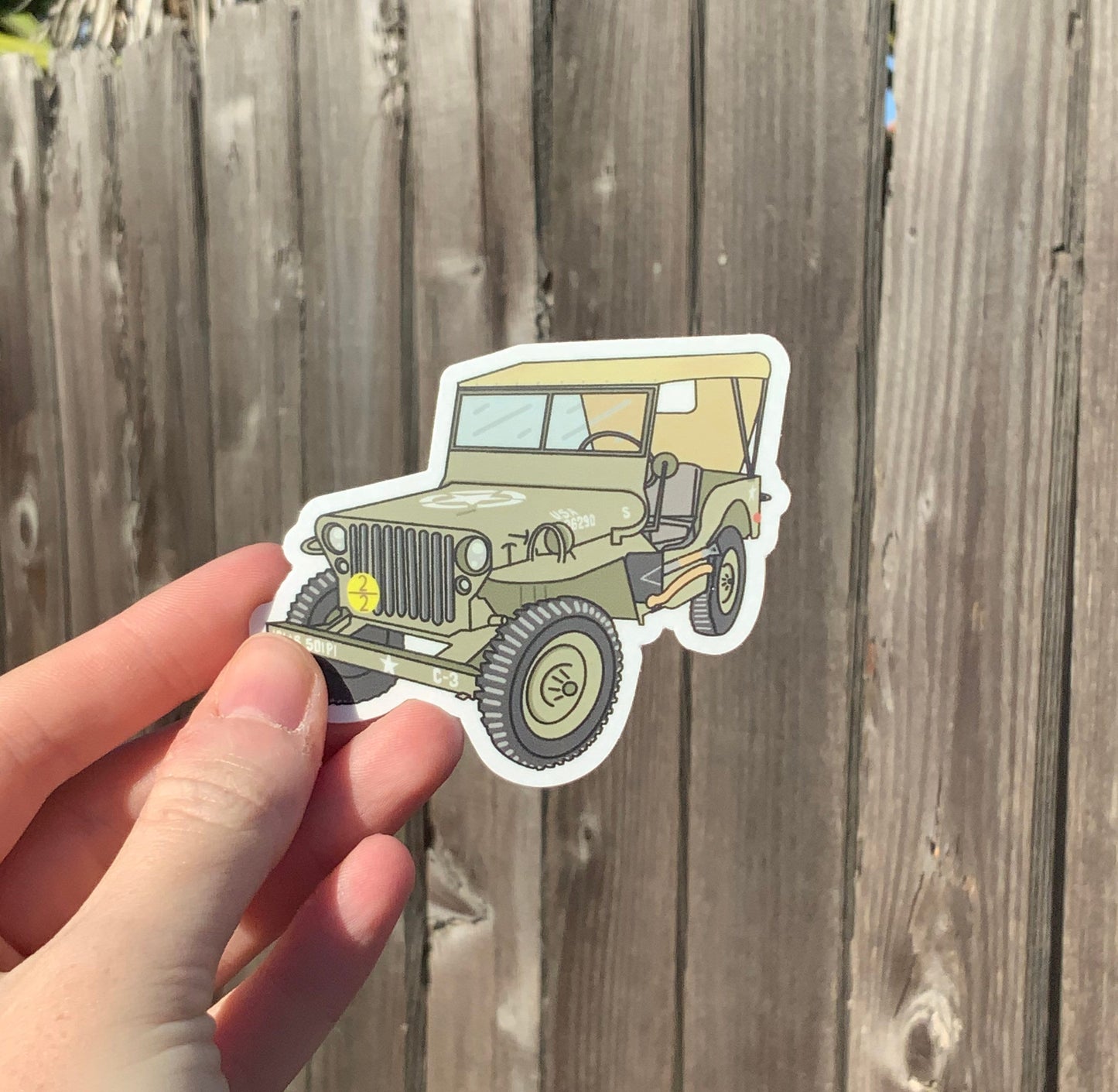 WWII 1943 Ford GPW Vintage Jeep Sticker/Magnet