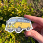 Vintage VW Bus Sticker/Magnet - Yellow