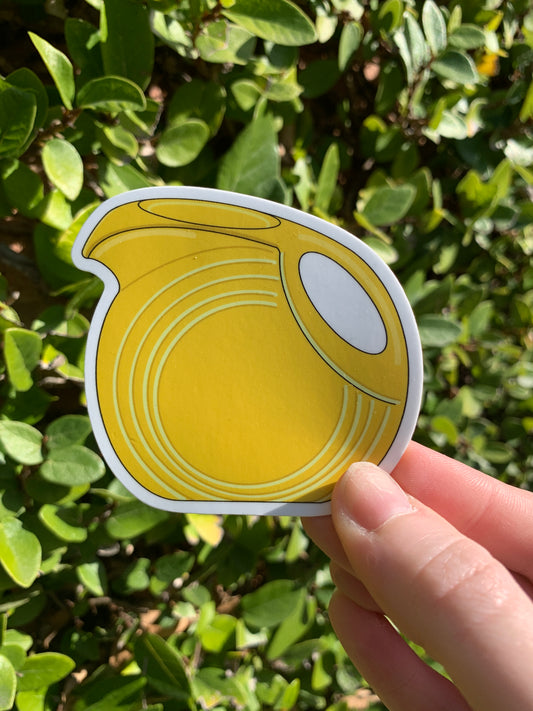 Fiestaware Yellow Pitcher Sticker and Magnet