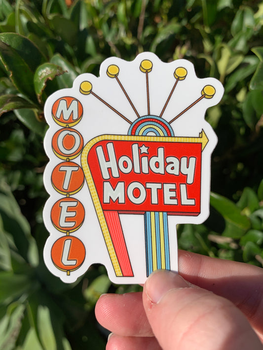 Neon Motel Sign Sticker/Magnet