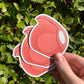 Fiestaware Pink Pitcher Sticker and Magnet